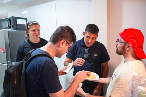 Employees from Plaza hogar came to our Asado to celebrate our grand opening. They've helped us furnish our school