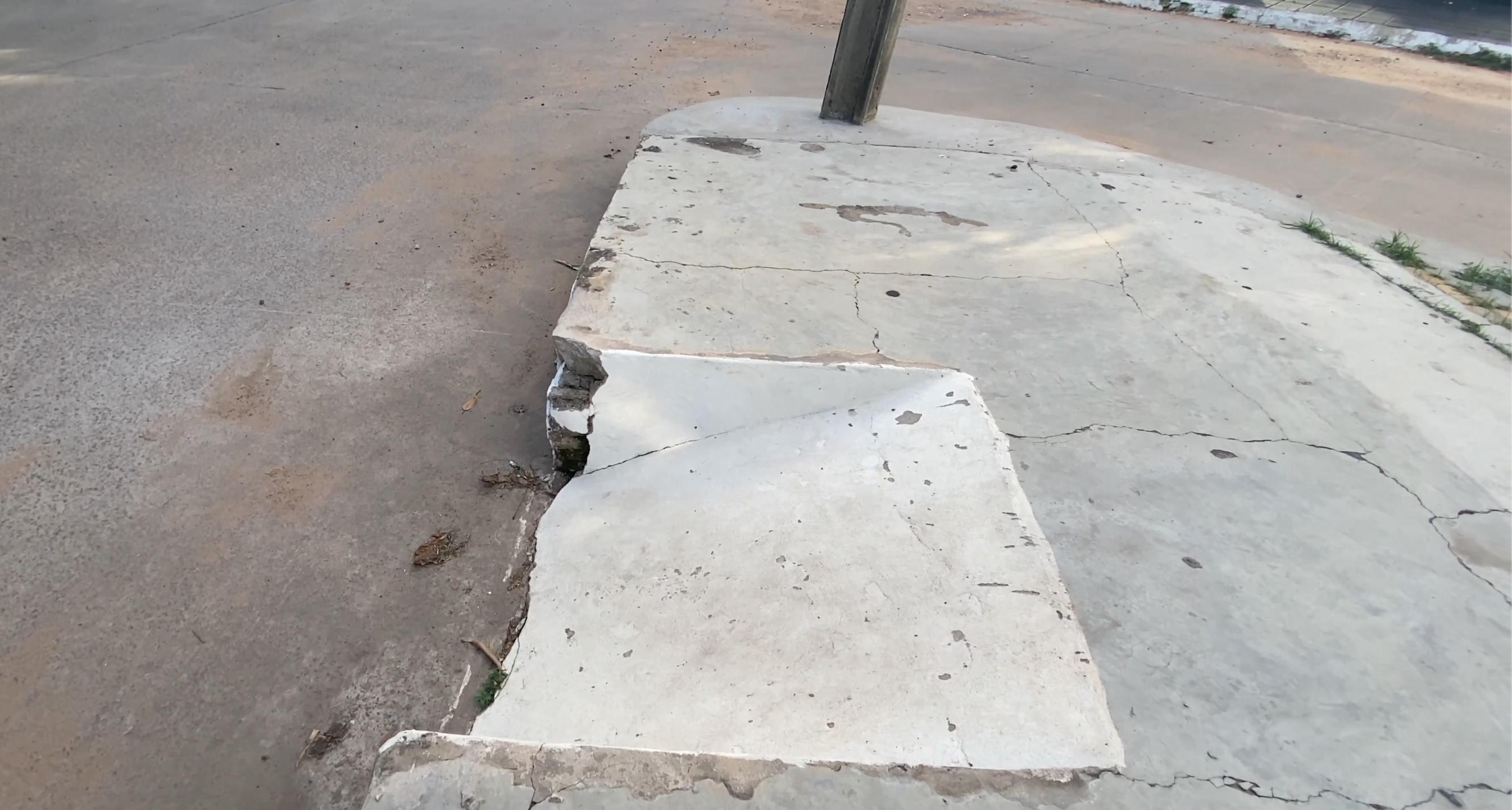 Steep Handicap Sidewalk Ramp in Asunción