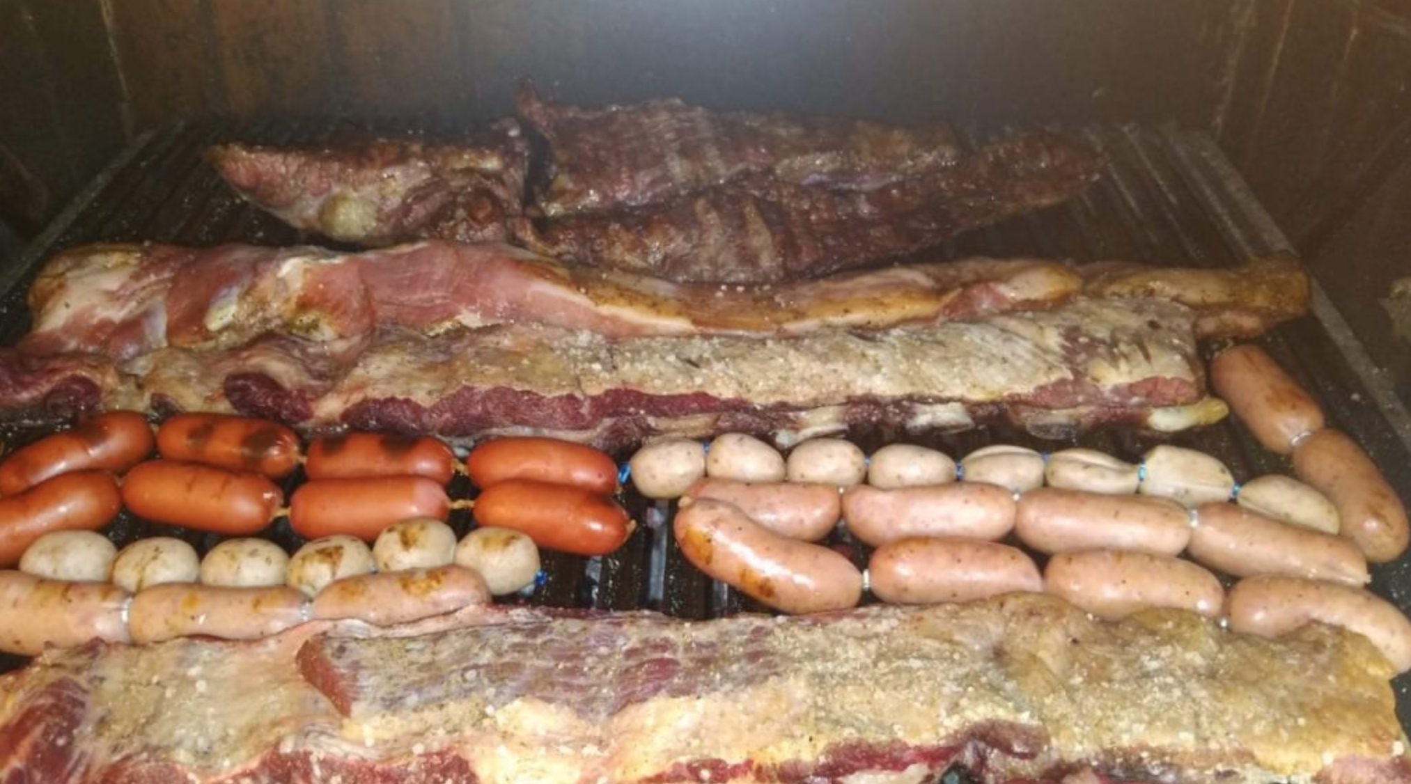 Paraguayan Asado: flank, ribs, and sausage. photo courtesy of the Asunción Times