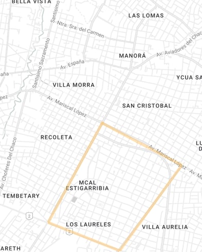 los laurales asuncion map