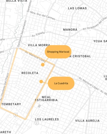 recoleta asuncion map